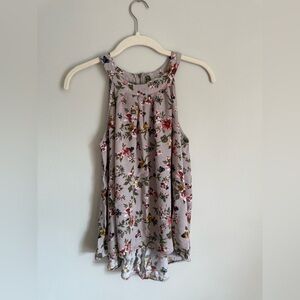 Altar'd State Floral Tank Top - Pink and Yellow